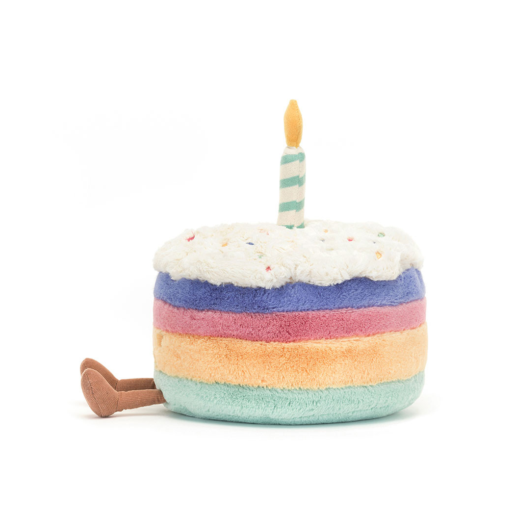 Tęczowy Urodzinowy Torcik - 18 cm - Maskotka Przytulanka - JellyCat