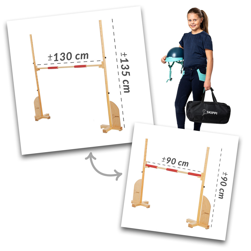 WYPRZEDAŻ Drewniana Przeszkoda do Skakania dla Hobby Horse / Konika na Kiju na Patyku - Skippi
