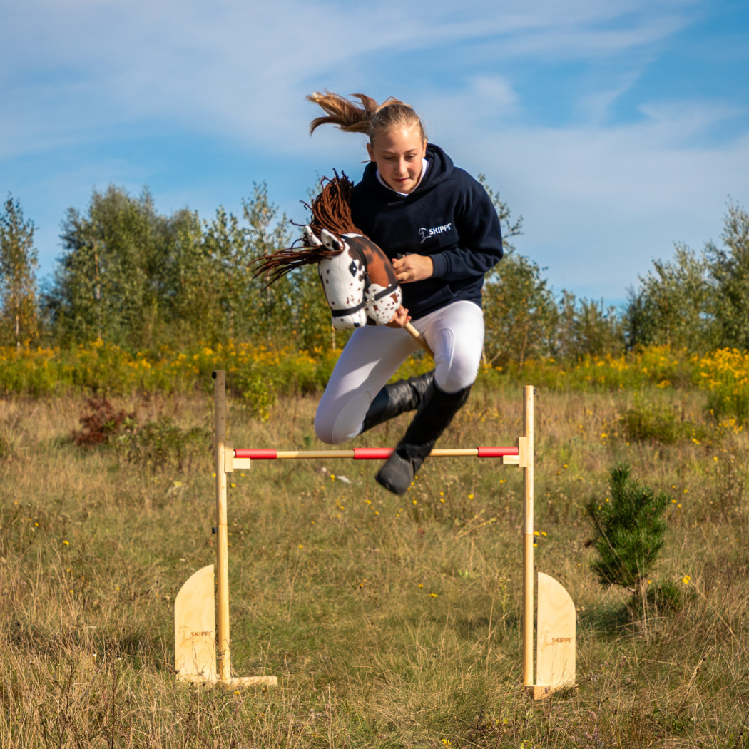 WYPRZEDAŻ Drewniana Przeszkoda do Skakania dla Hobby Horse / Konika na Kiju na Patyku - Skippi
