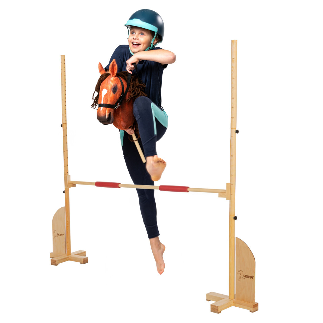 WYPRZEDAŻ Drewniana Przeszkoda do Skakania dla Hobby Horse / Konika na Kiju na Patyku - Skippi