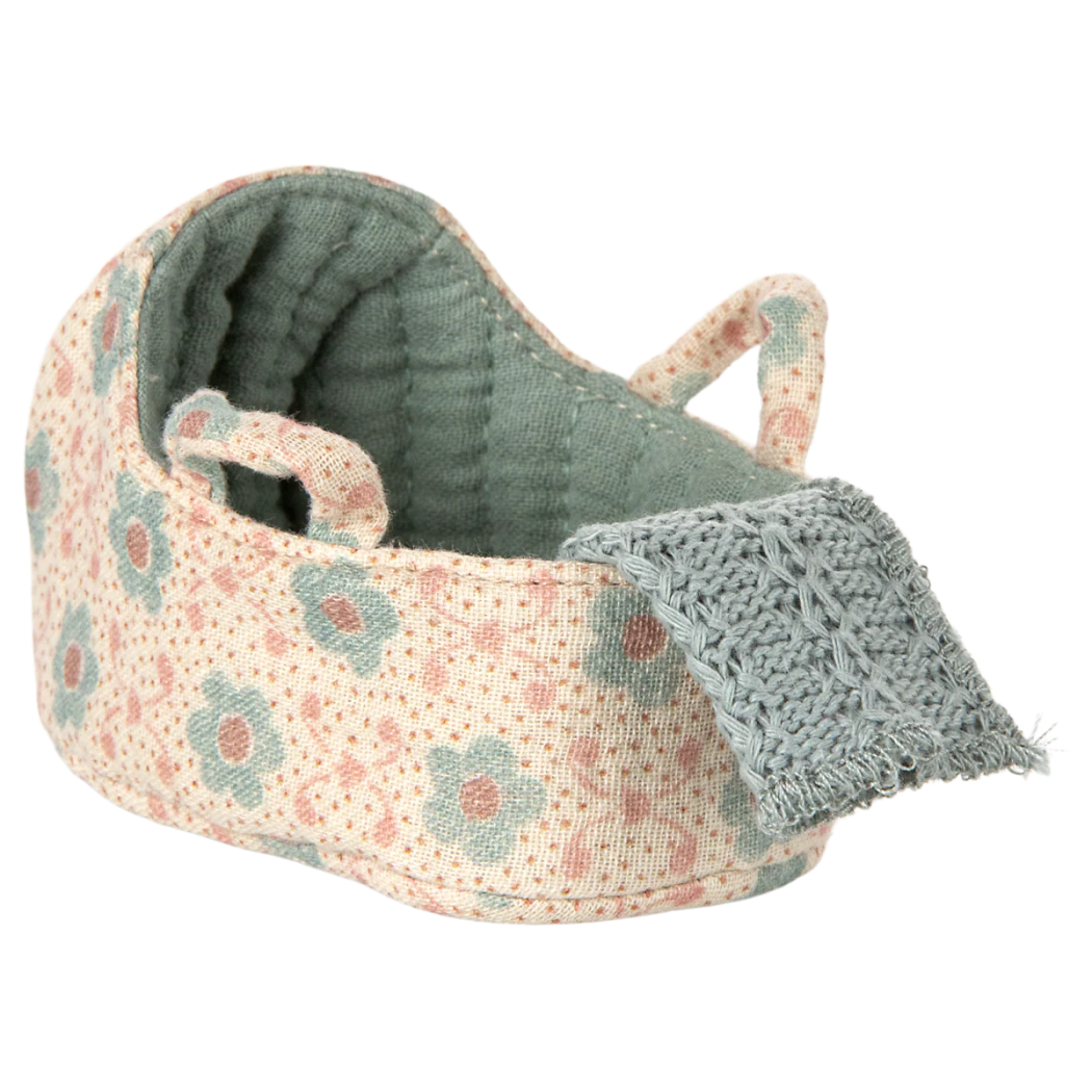 Niebieskie Nosidełko dla Myszek - Gondolka - Baby Mouse - Maileg