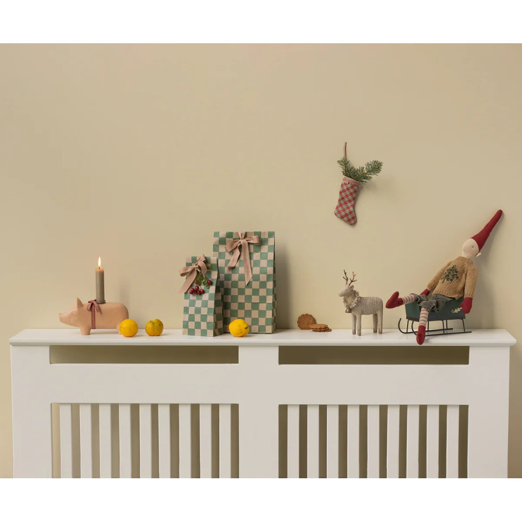 Krasnoludek Pixy w Świątecznym Sweterku - Chłopiec - 49 cm - Rozmiar nr 3 - Dekoracja Bożonarodzeniowa - Maileg