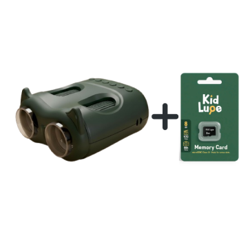 Zestaw KidLupe - Zielona Lornetka 2w1 z Kartą Pamięci