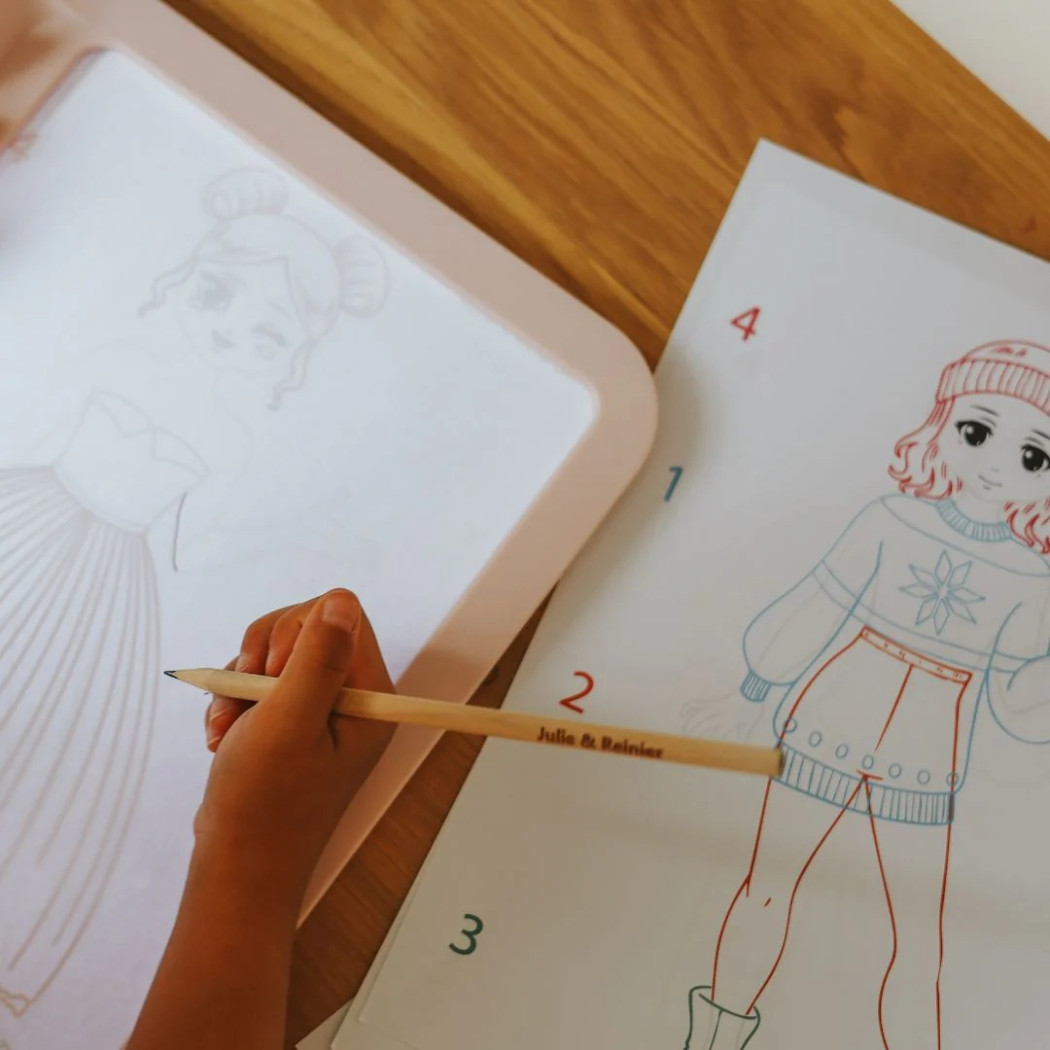 Podświetlany Tablet Rysunkowy - KidyDraw PRO Fashion - Różowy - KIDYWOLF