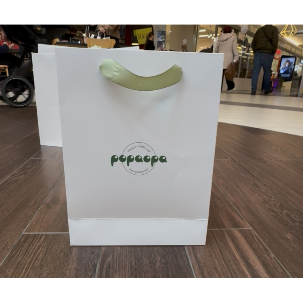 Średnia Torba Papierowa Popaopa - Ozdobna - Prezentowa - 32 x 24 x 10 cm
