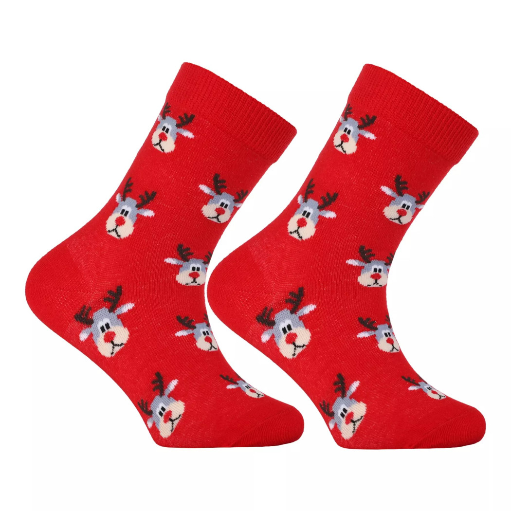 Małe Renifery - Świąteczne Skarpetki w Reniferki - rozmiar 35-38 - MORAJ