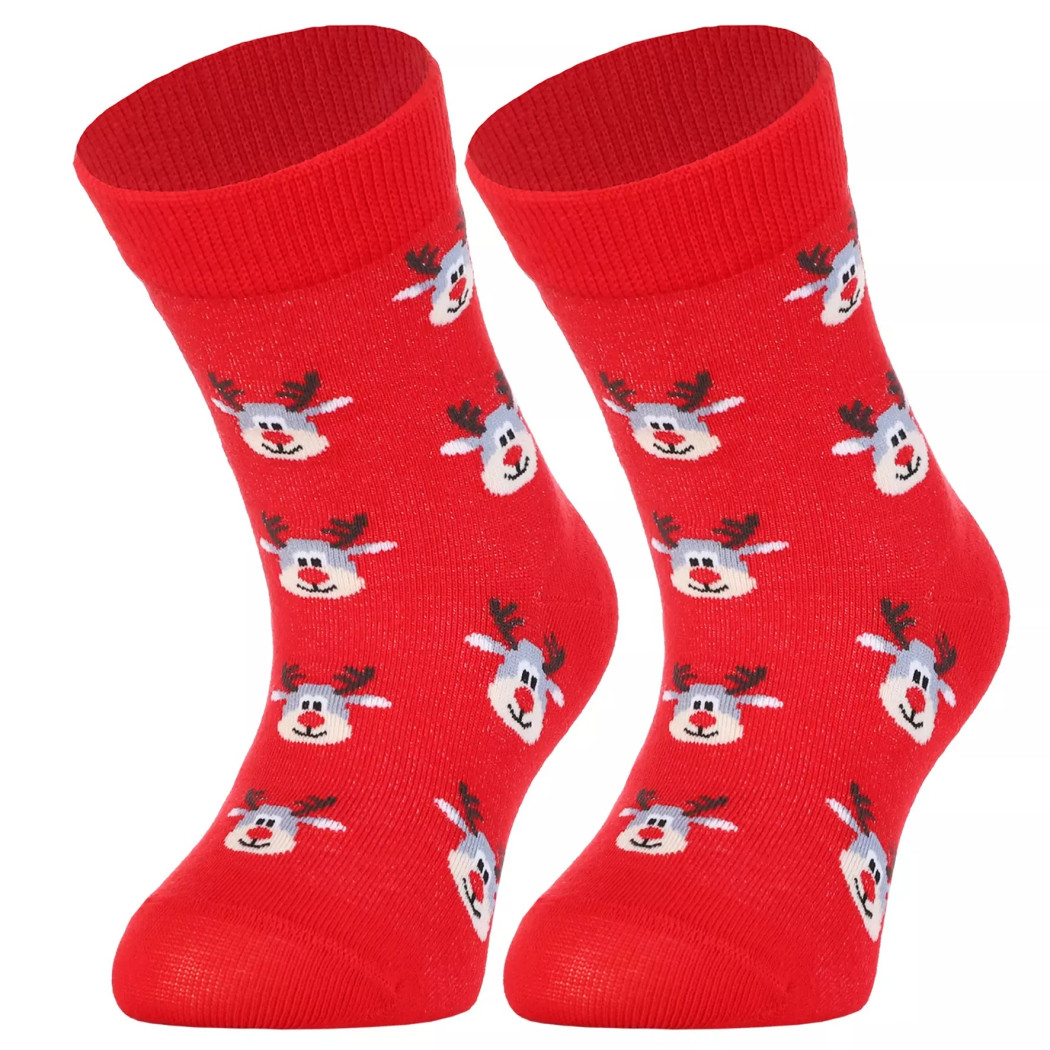 Małe Renifery - Świąteczne Skarpetki w Reniferki - rozmiar 35-38 - MORAJ