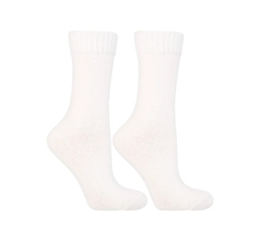 Śmietankowe - 38-41 - Ciepłe Skarpety z Wełną...