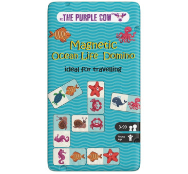 Domino Ocean - Podróżna Gra Magnetyczna - Układanka z Morskimi Zwierzętami - The Purple Cow