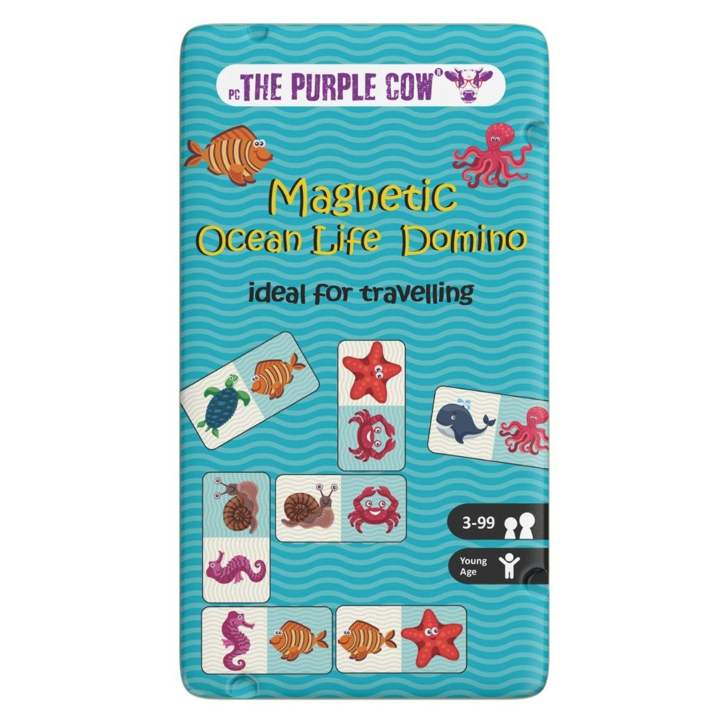 Domino Ocean - Podróżna Gra Magnetyczna - Układanka z Morskimi Zwierzętami - The Purple Cow