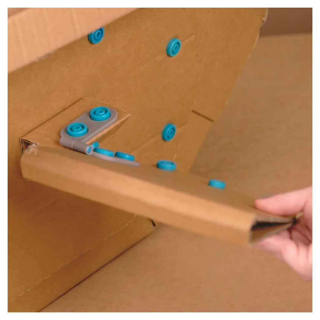 Zawiasy do Kartonu i Tektury - Zestaw Zawiasów 6 szt - Spin-Hinge - Makedo