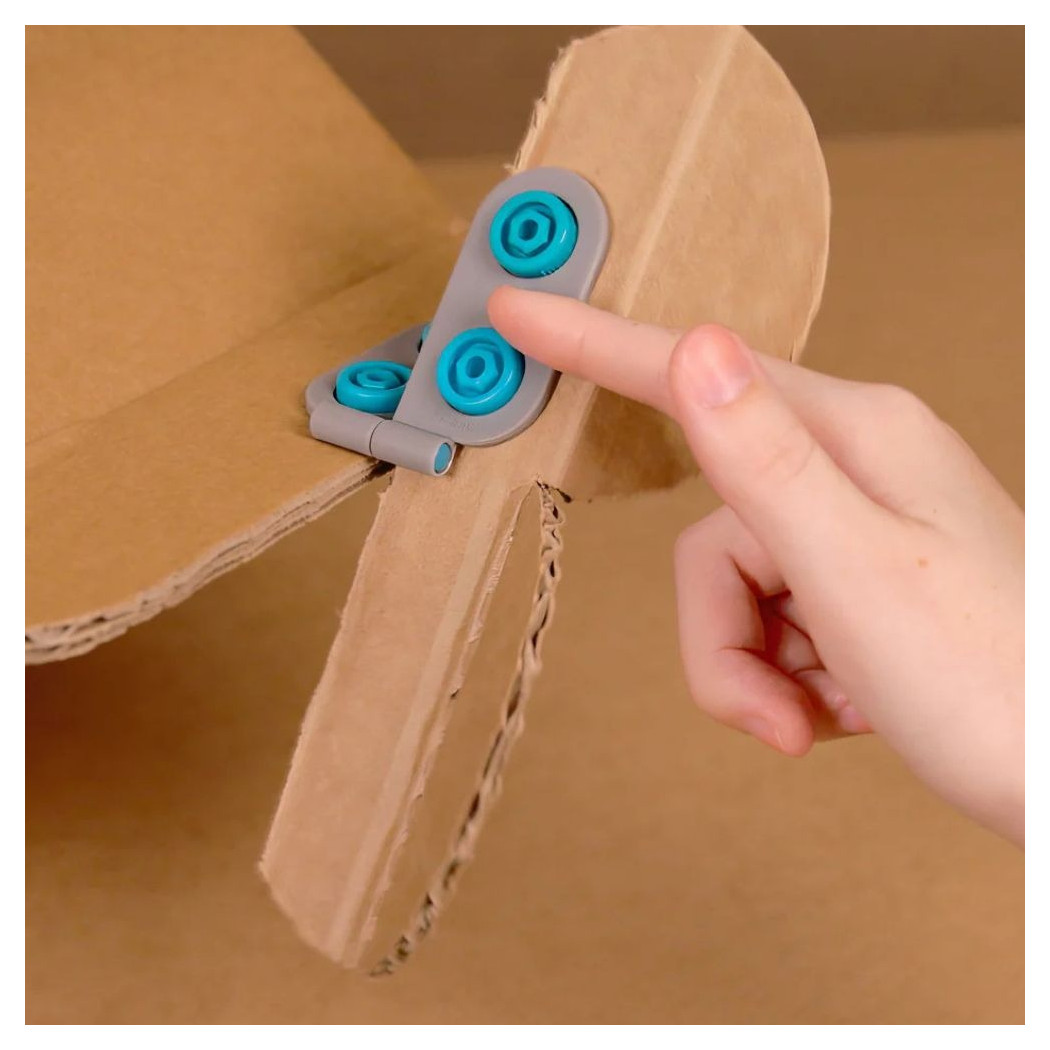 Zawiasy do Kartonu i Tektury - Zestaw Zawiasów 6 szt - Spin-Hinge - Makedo