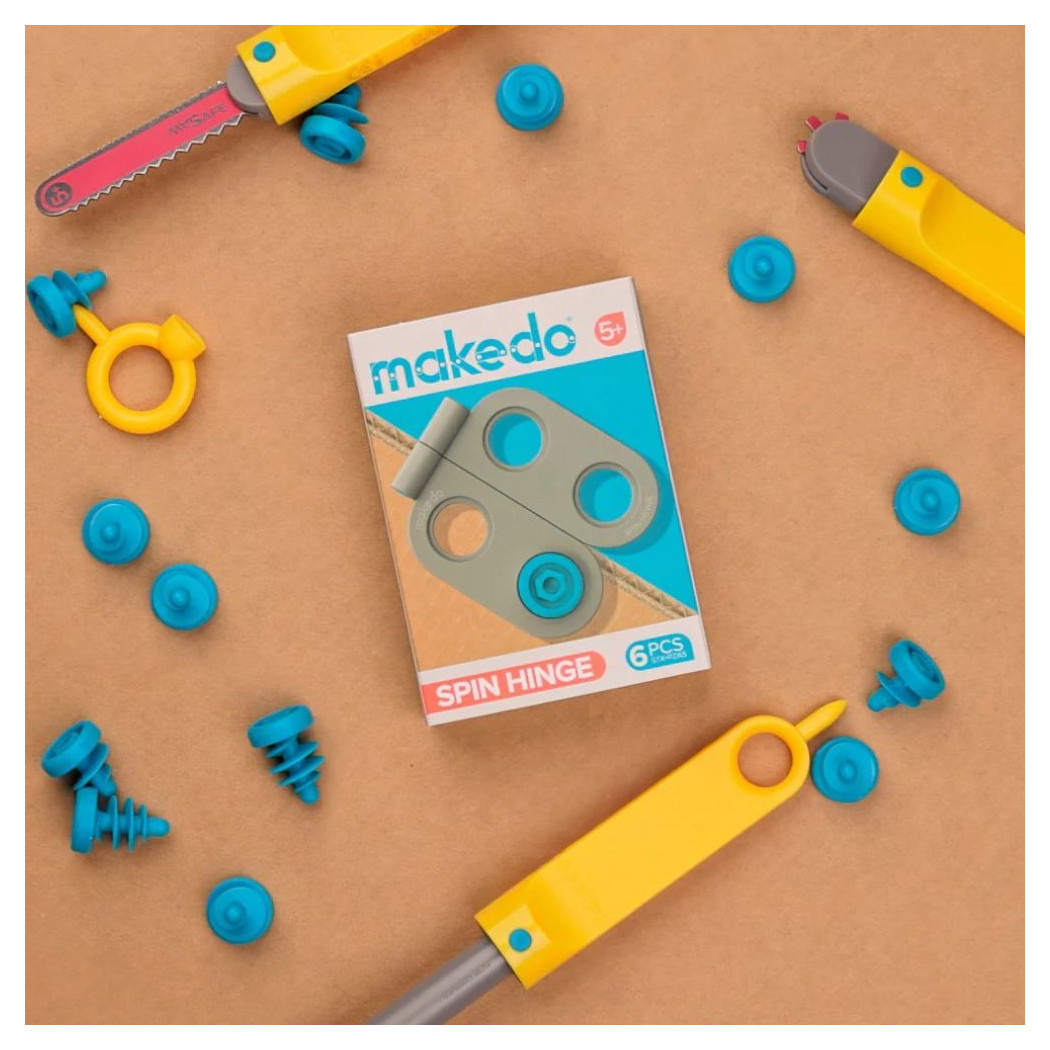 Zawiasy do Kartonu i Tektury - Zestaw Zawiasów 6 szt - Spin-Hinge - Makedo