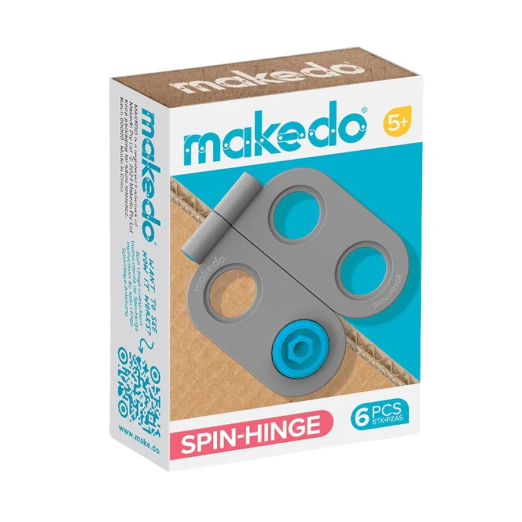 Zawiasy do Kartonu i Tektury - Zestaw Zawiasów 6 szt - Spin-Hinge - Makedo