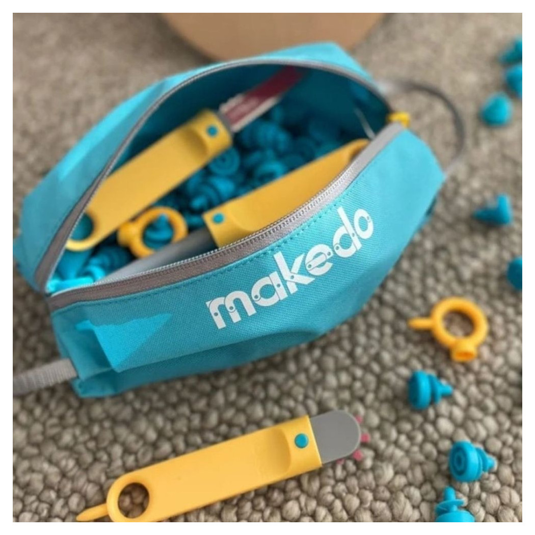 Pakiet Świąteczny Makedo 149 elementów - Zestaw Narzędzi do Konstruowania wraz z Zawiasami i Saszetką - Makedo