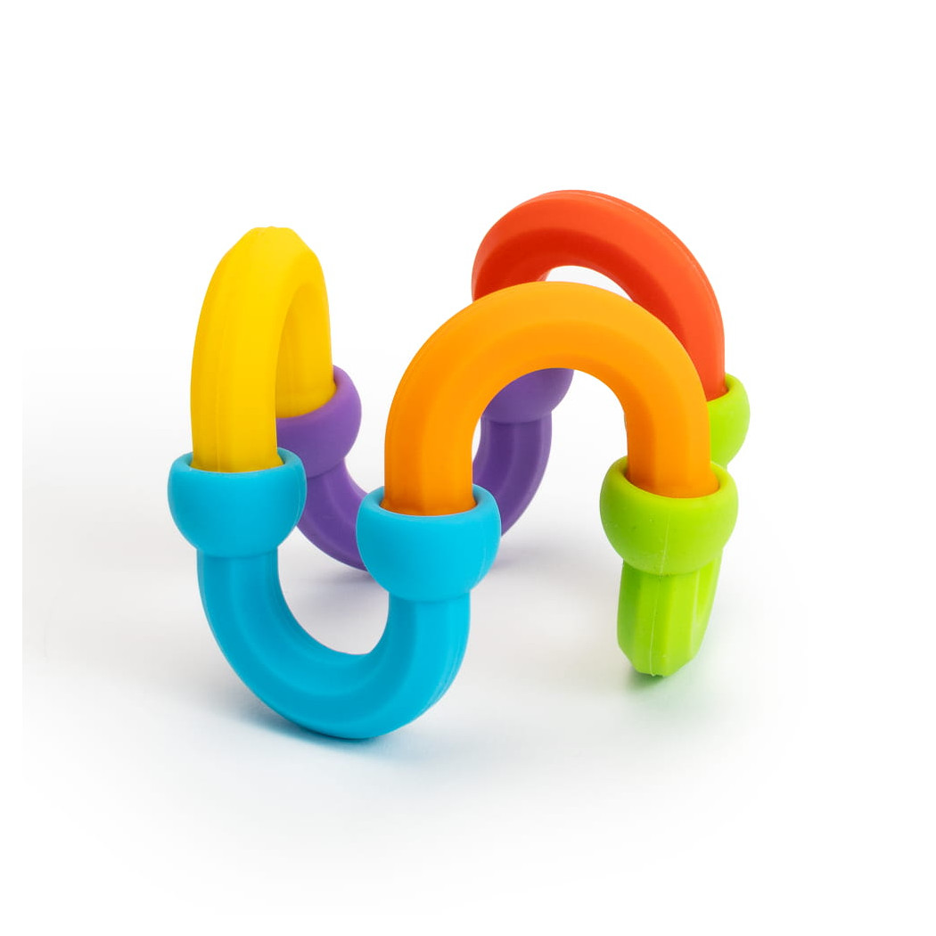 Plip Links - 20 Półokrągłych Silikonowych Klocków z Połączeniami Kulkowymi - Fat Brain Toys