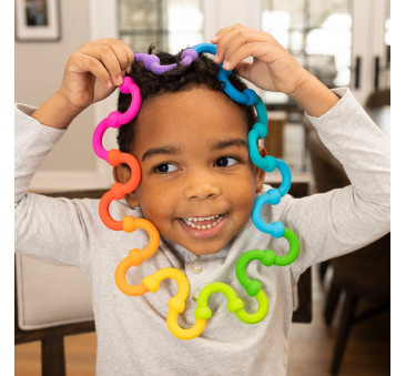 Plip Links - 20 Półokrągłych Silikonowych Klocków z Połączeniami Kulkowymi - Fat Brain Toys