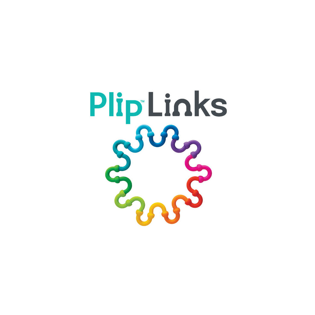 Plip Links - 20 Półokrągłych Silikonowych Klocków z Połączeniami Kulkowymi - Fat Brain Toys