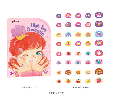 Herbaciane Przyjęcie - Naklejki na Paznokcie dla Dzieci Bling Bling - Mideer