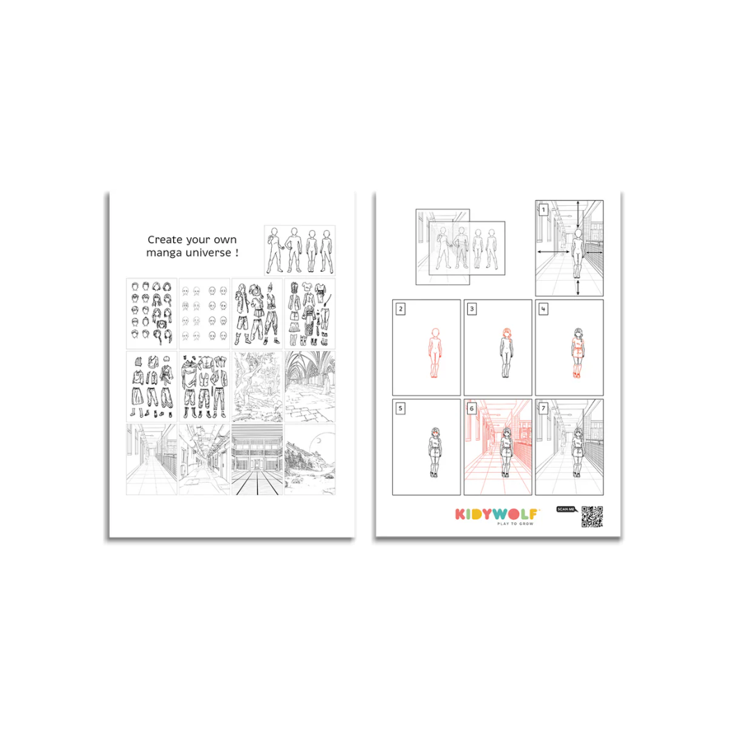 Niebieski Podświetlany Tablet Rysunkowy - Tworzenie Komiksów - KidyDraw PRO Manga - KIDYWOLF