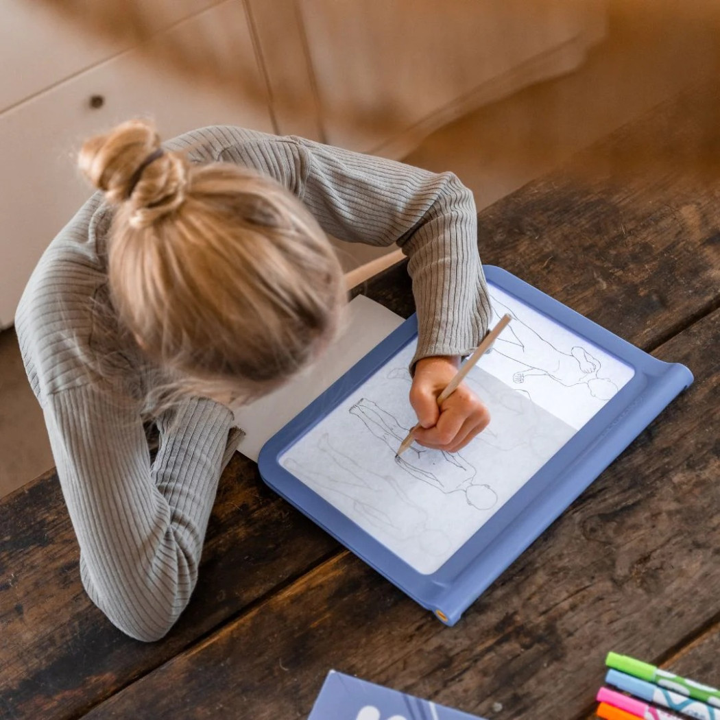 Niebieski Podświetlany Tablet Rysunkowy - Tworzenie Komiksów - KidyDraw PRO Manga - KIDYWOLF
