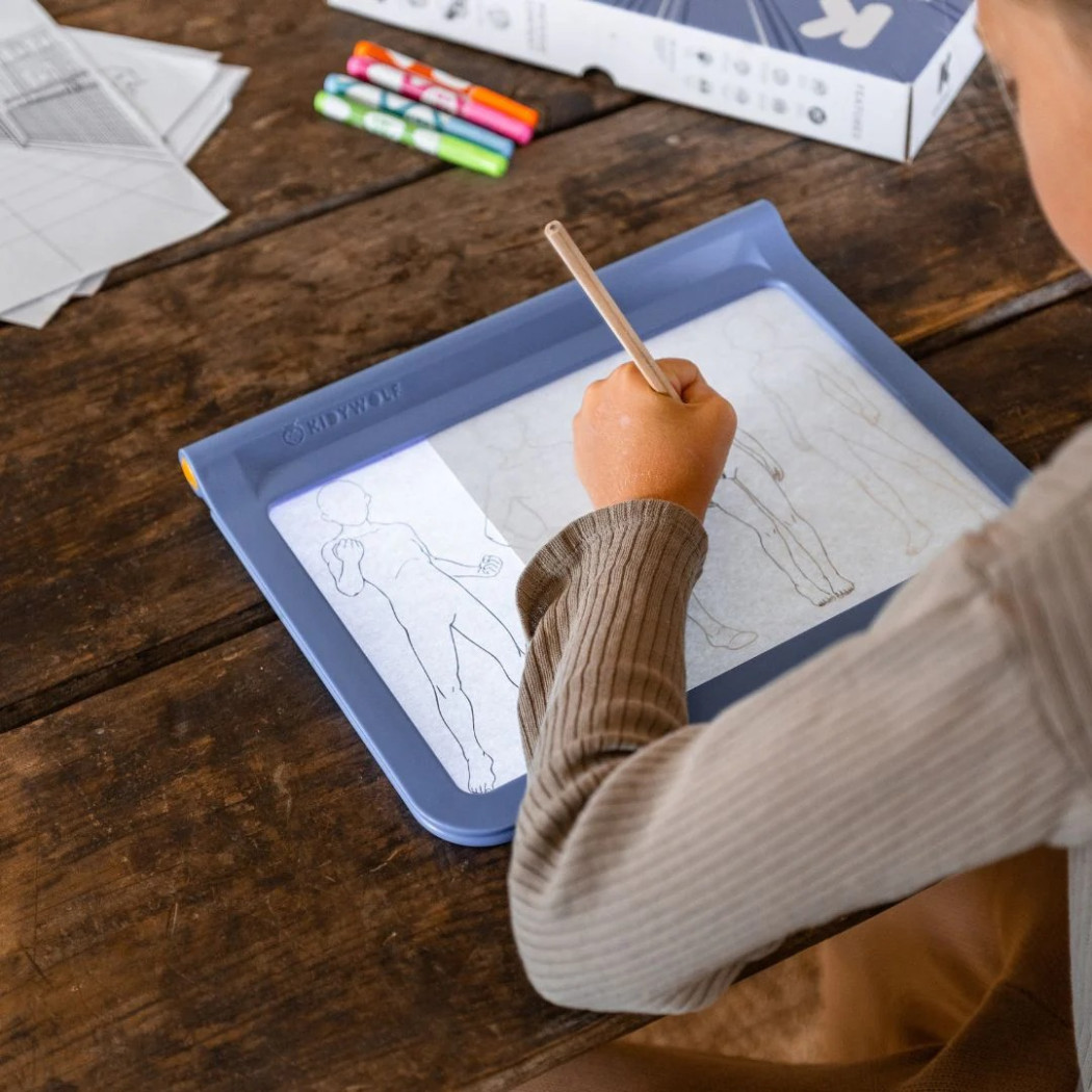 Niebieski Podświetlany Tablet Rysunkowy - Tworzenie Komiksów - KidyDraw PRO Manga - KIDYWOLF