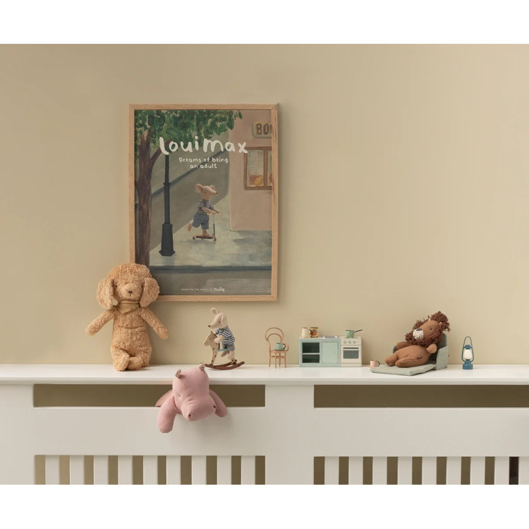 Wiejska Kuchnia Vintage dla Myszek - Tekturowy Blat Kuchenny ze Zlewem i Piekarnikiem - Maileg