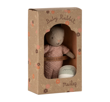 Zestaw Rose - Króliczek Dzidziuś w Różanym Pajacyku z Piłką - Rozmiar Micro - Maileg