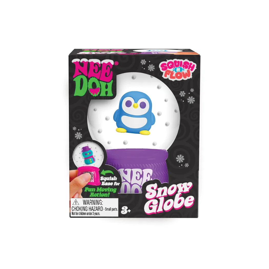 Gniotkowa Kula Śniegowa - Losowy Wzór - Squish N Flow Snow Globe - Zabawka Sensoryczna - Gniotek Antystresowy - Needoh