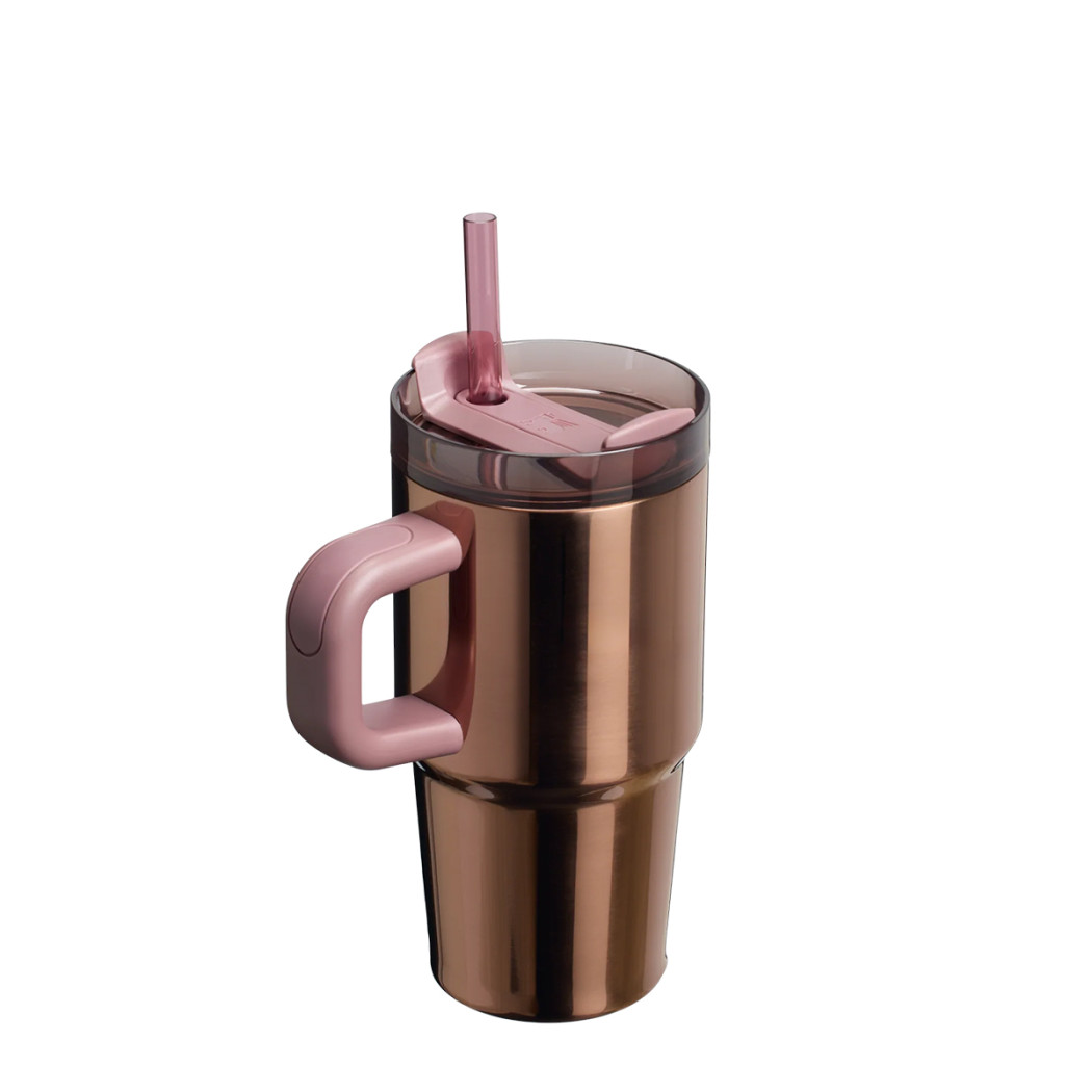 Różowe Złoto z Polyskiem - Polished Rose Gold 0.59L - Quencher H2.0 FlowState Tumbler - Kubek Termiczny - Stanley