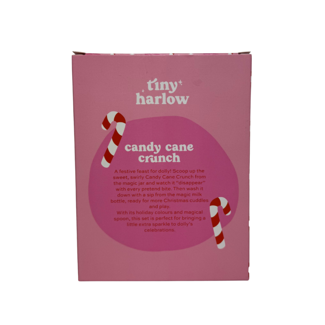 Świąteczny Cukierek - Magiczna Butelka i Słoiczek z Deserkiem - Zestaw do Karmienia Lalek - Christmas Candy Cane - Tiny Harlow