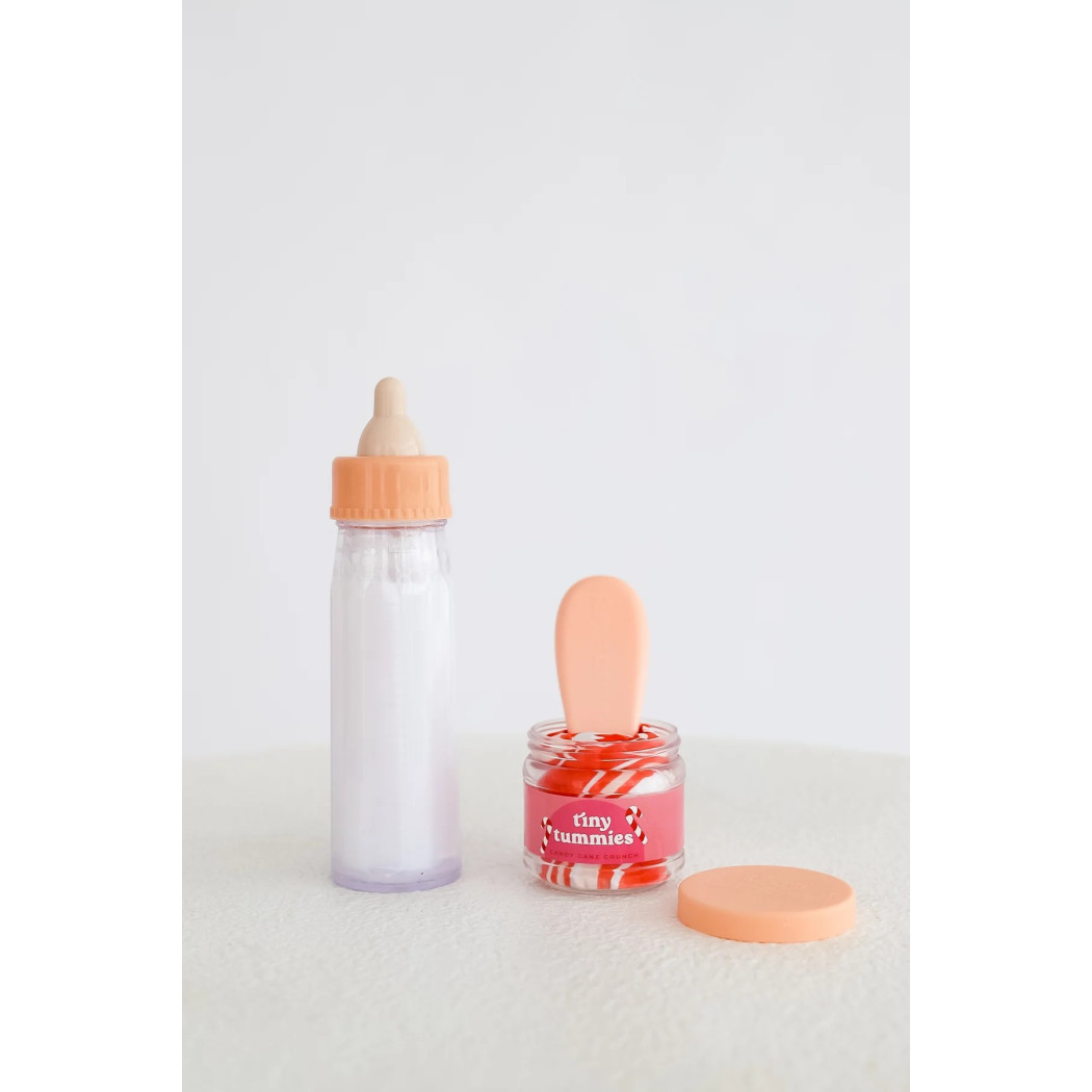 Świąteczny Cukierek - Magiczna Butelka i Słoiczek z Deserkiem - Zestaw do Karmienia Lalek - Christmas Candy Cane - Tiny Harlow