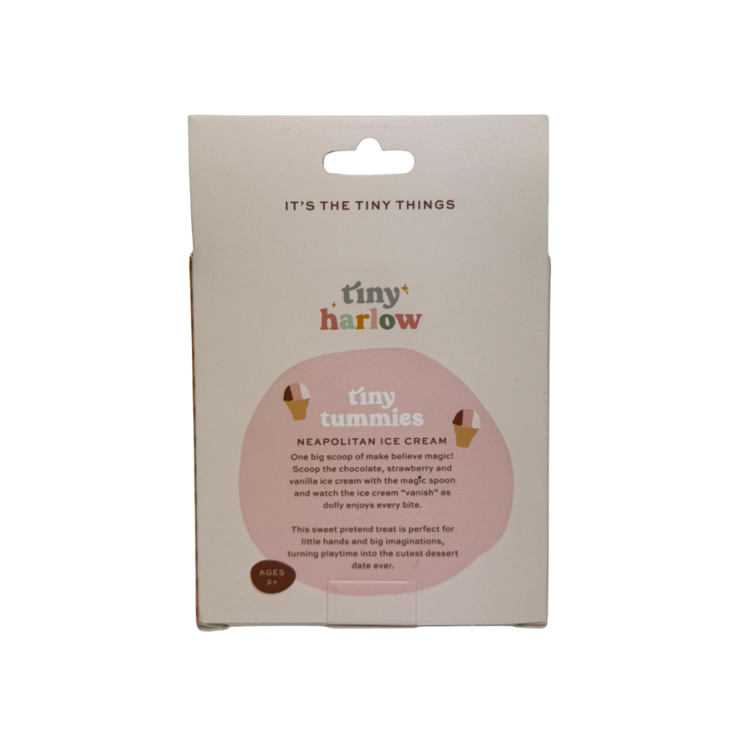 Lody Włoskie - Magiczny Słoiczek z Łyżeczką - Zestaw Do Karmienia Lalek - Deserek Pachnący Lodami - Tiny Harlow