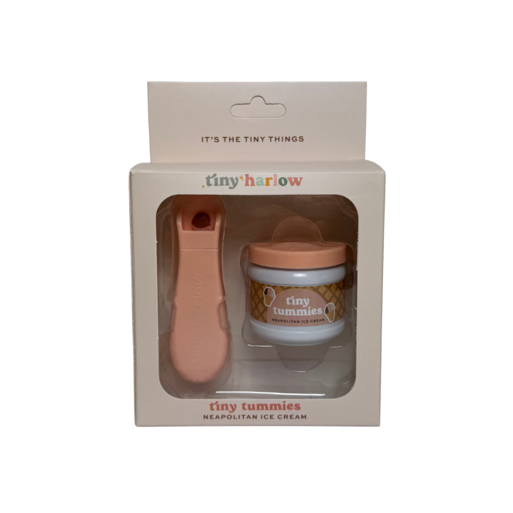 Lody Włoskie - Magiczny Słoiczek z Łyżeczką - Zestaw Do Karmienia Lalek - Deserek Pachnący Lodami - Tiny Harlow