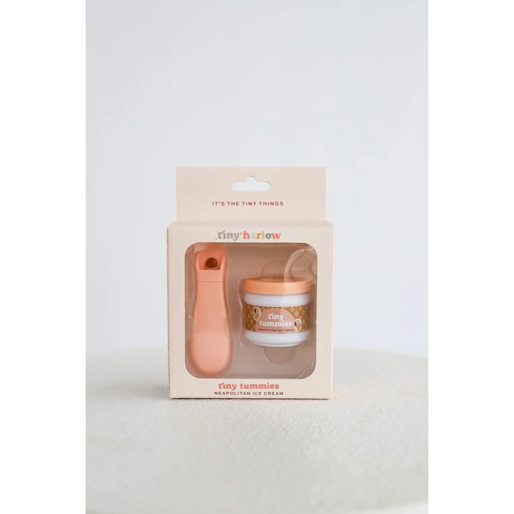 Lody Włoskie - Magiczny Słoiczek z Łyżeczką - Zestaw Do Karmienia Lalek - Deserek Pachnący Lodami - Tiny Harlow