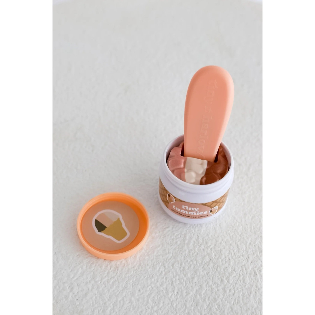 Lody Włoskie - Magiczny Słoiczek z Łyżeczką - Zestaw Do Karmienia Lalek - Deserek Pachnący Lodami - Tiny Harlow
