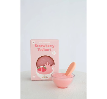 Jogurt Truskawkowy - Miseczka z Łyżeczką - Zestaw Do Karmienia Lalek - Deserek Pachnący Truskawkami - Tiny Harlow