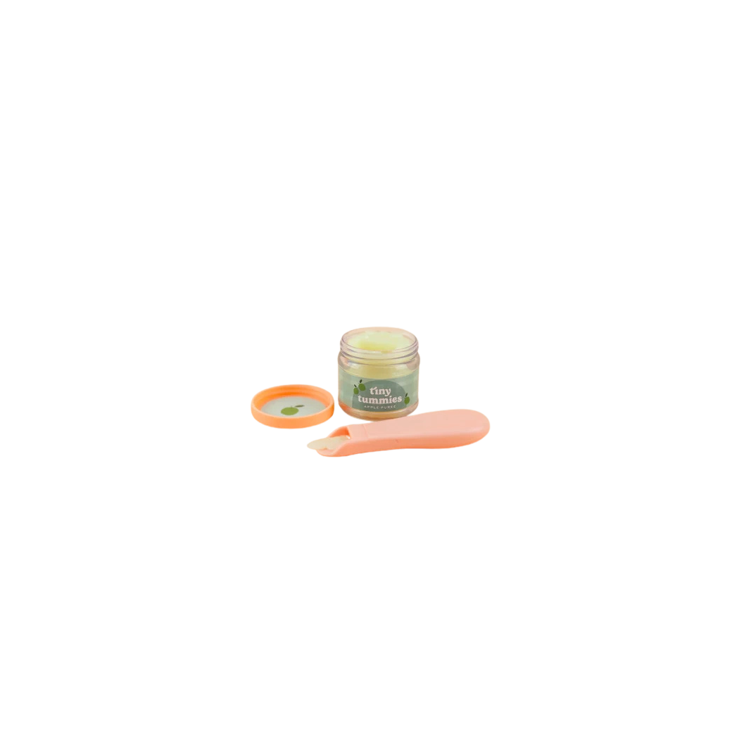Jabłko - Słoiczek z Łyżeczką - Zestaw Do Karmienia Lalek - Deserek Pachnący Jabłkiem - Tiny Harlow