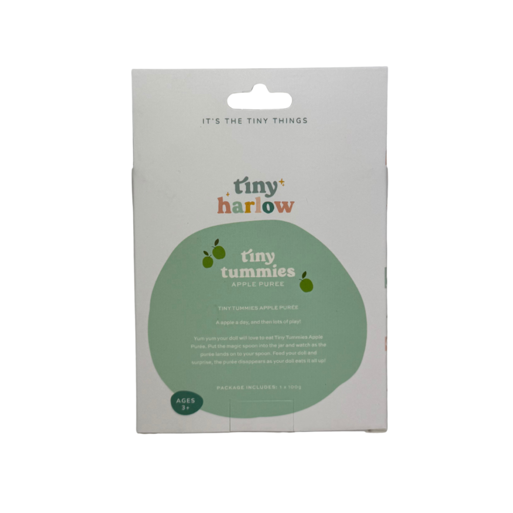 Jabłko - Słoiczek z Łyżeczką - Zestaw Do Karmienia Lalek - Deserek Pachnący Jabłkiem - Tiny Harlow