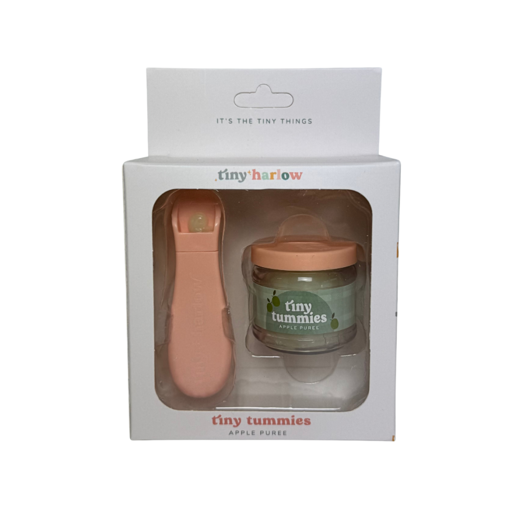 Jabłko - Słoiczek z Łyżeczką - Zestaw Do Karmienia Lalek - Deserek Pachnący Jabłkiem - Tiny Harlow