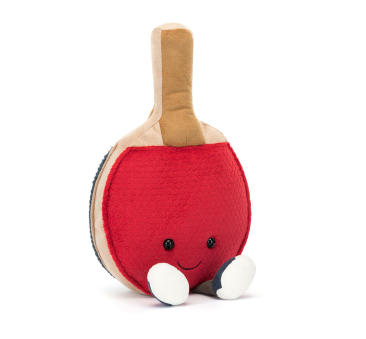 Wesoła Rakietka do Tenisa Stołowego 28 cm - Pluszowa Paletka - Ping-Pong - Maskotka Przytulanka - JellyCat