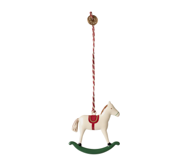 Konik na Biegunach - Dekoracja Bożonarodzeniowa - Metalowa Ozdoba - Zawieszka - Maileg