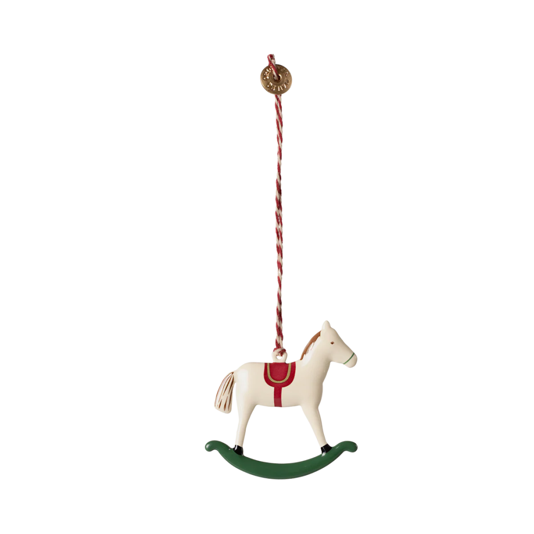 Konik na Biegunach - Dekoracja Bożonarodzeniowa - Metalowa Ozdoba - Zawieszka - Maileg