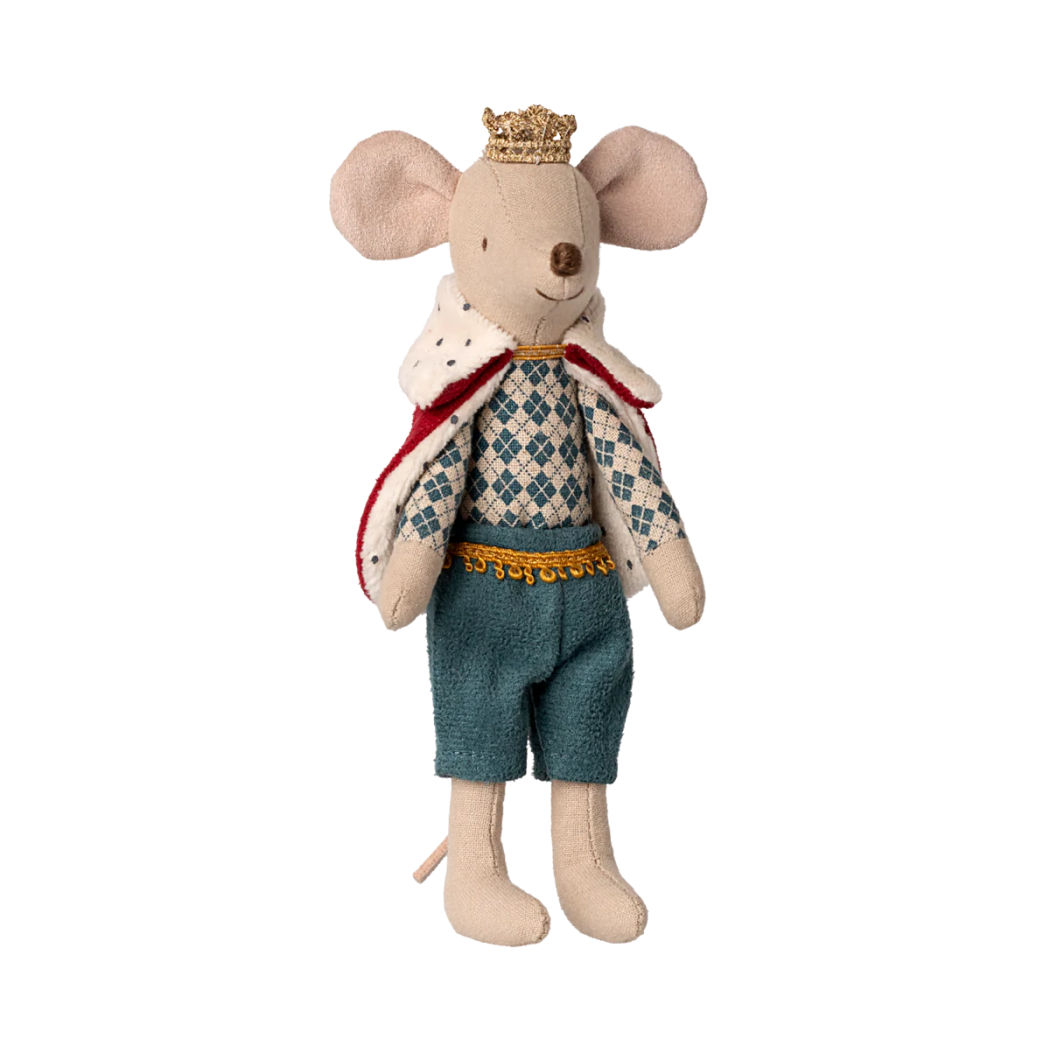 Myszka Król - Myszka Tata - Król Myszek Maileg - z Kartonową Wieżą Zamkową - King Mouse - Maileg