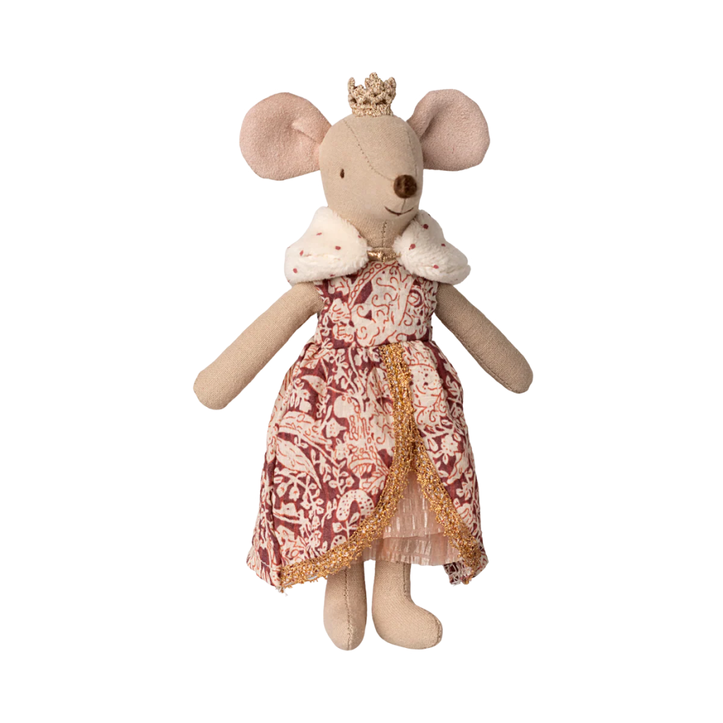 Myszka Królowa - Królowa Myszek Maileg - Myszka Mama - z Kartonową Wieżą Zamkową - Queen Mouse - Maileg