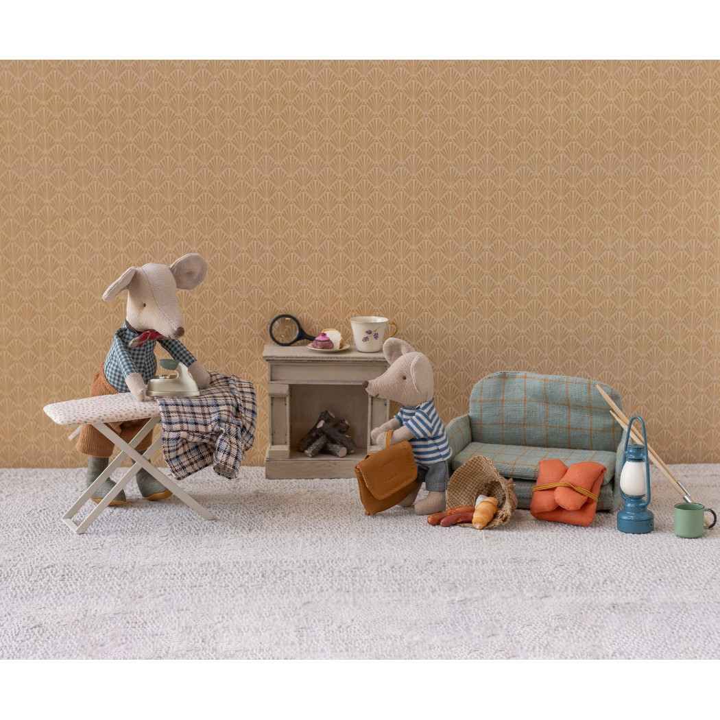 Strój Dziadka Myszy dla Taty Myszy - Koszula, Spodenki, Muszka i Kapelusik - Ubranie dla Myszki - Maileg