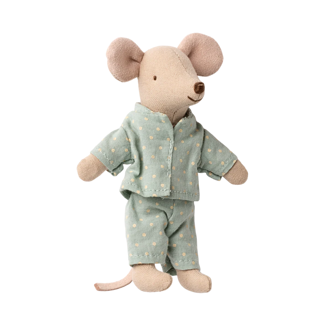 Myszka Młodszy Brat w Pudełku od Zapałek - Poduszka i Kocyk - Magnetyczne Łapki - Little Brother - Maileg