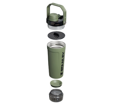 Dried Pine - Shaker do Odżywek i Wody z Dodatkami - Bidon Sportowy z Pojemnikiem i Uchwytem - Stanley