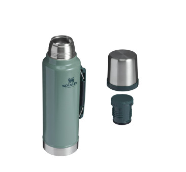Hammertone Green 1.4L - Termos na Napoje - Legendary Classic - Butelka Termiczna z Zakrętką-Kubkiem - Stanley