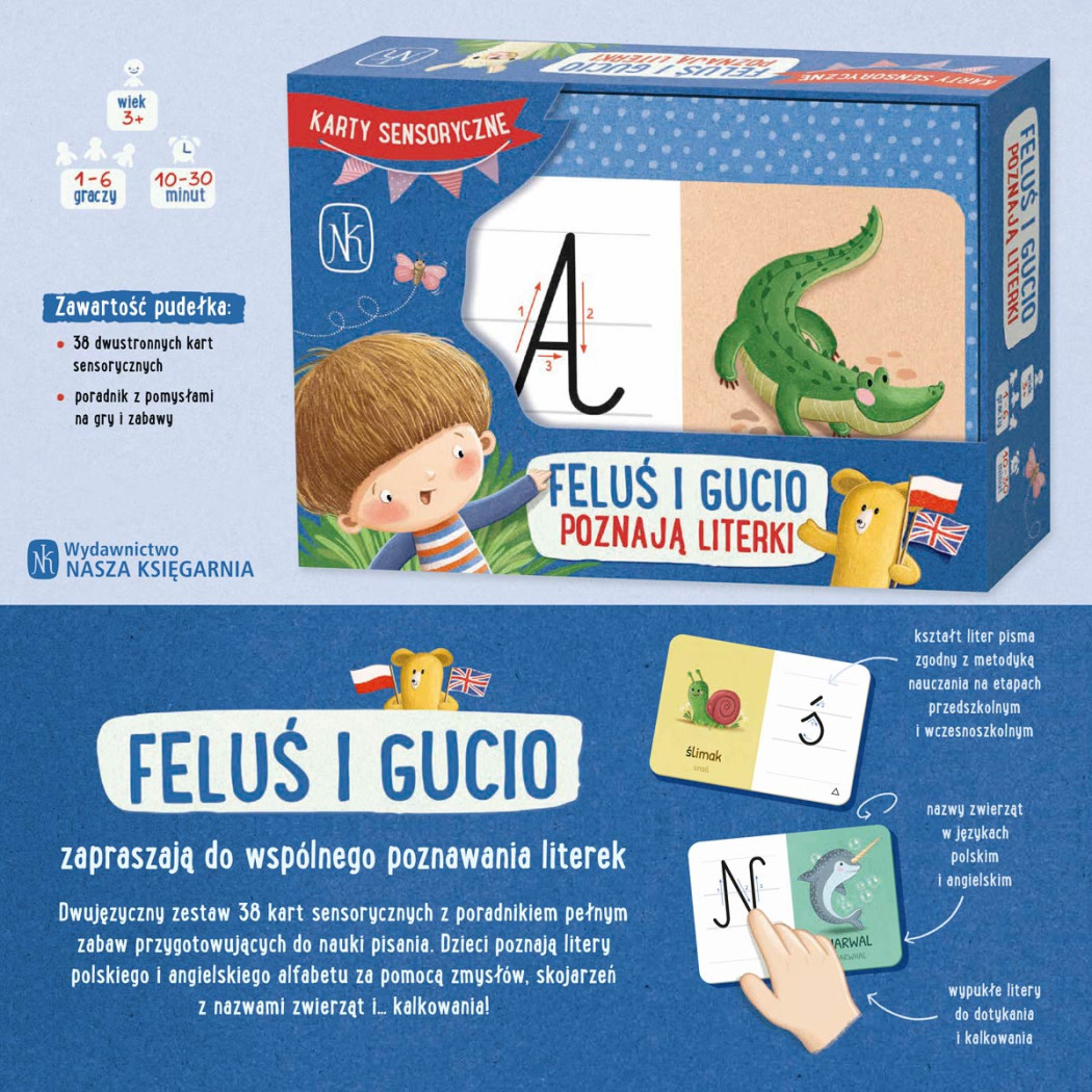 Gra Feluś i Gucio Poznają Literki - Katarzyna Kozłowska - Nasza Księgarnia